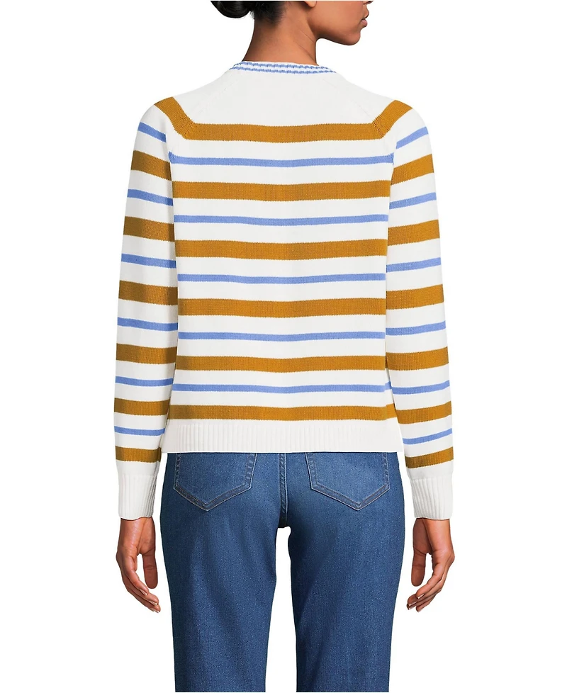Lands' End Women's Drifter Raglan Crew Sweater