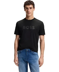 Boss by Hugo Men's Cotton-Jersey Logo Artwork Regular-Fit T-Shirt
