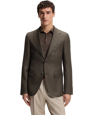 Boss by Hugo Boss Men's Wool-Linen Regular-Fit Blazer