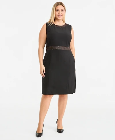 Kasper Plus Sleeveless Sheath Dress
