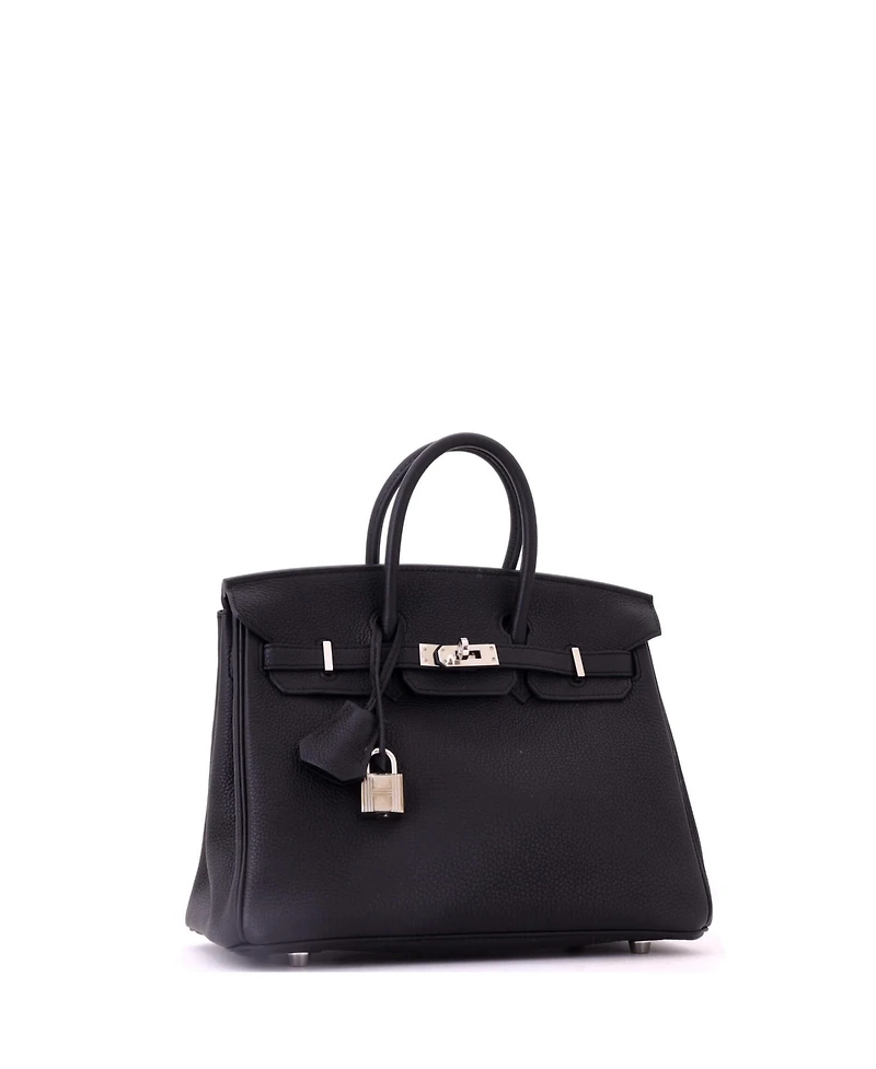 Pre-Owned HERMES Birkin 25 Handbag Togo with Palladium Hardware