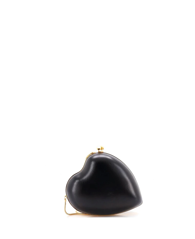 Pre-Owned Saint Laurent Small Love Heart Chain Box Clutch Leather