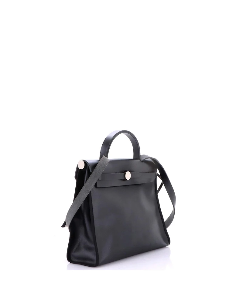 Pre-Owned Hermes 31 Herbag Zip Berline Vache Canvas and Leather