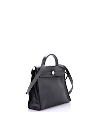 Pre-Owned Hermes 31 Herbag Zip Berline Vache Canvas and Leather