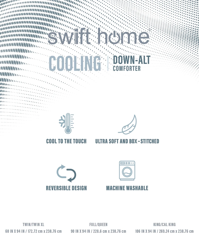 Swift Home Cooling Down Alternative Reversible Comforter Duvet Insert