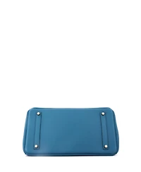 Pre-Owned HERMES Birkin 35 Handbag Blue Togo with Gold Hardware