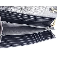 Pre-Owned Gucci Gg Marmont Continental Chain Wallet Gg Coated Canvas and Leather