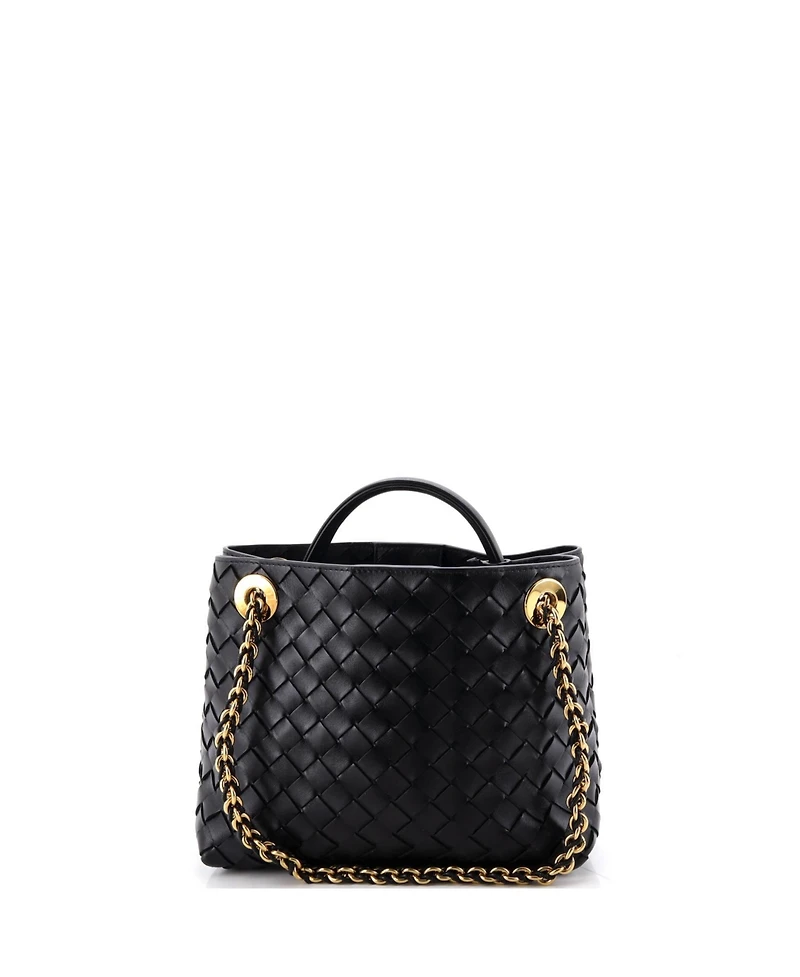 Pre-Owned Bottega Veneta Small Andiamo Chain Top Handle Bag Intrecciato Nappa
