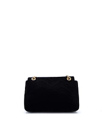 Pre-Owned Gucci Medium Gg Marmont Flap Bag Matelasse Velvet