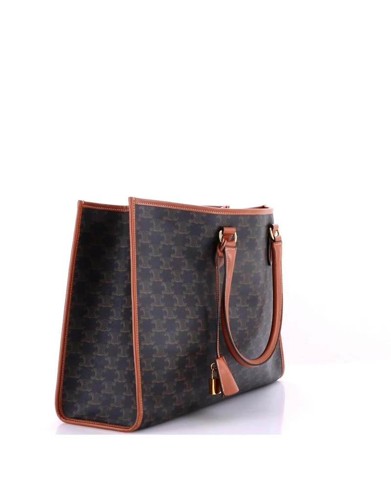 Pre-Owned Celine Horizontal Cabas Tote Triomphe Coated Canvas