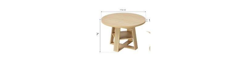 homfan 47" Round Dining Table with O-Shaped Legs - Modern Mdf Kitchen Table for 4-6 People, Easy Assembly, for Dining Room Living Room