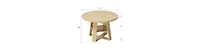 homfan 47" Round Dining Table with O-Shaped Legs - Modern Mdf Kitchen Table for 4-6 People, Easy Assembly, for Dining Room Living Room