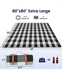 Aofar Picnic Blanket Waterproof Foldable Beach Outdoor Camping Park