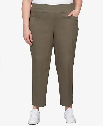 Alfred Dunner Plus Super Stretch Short Length Pants