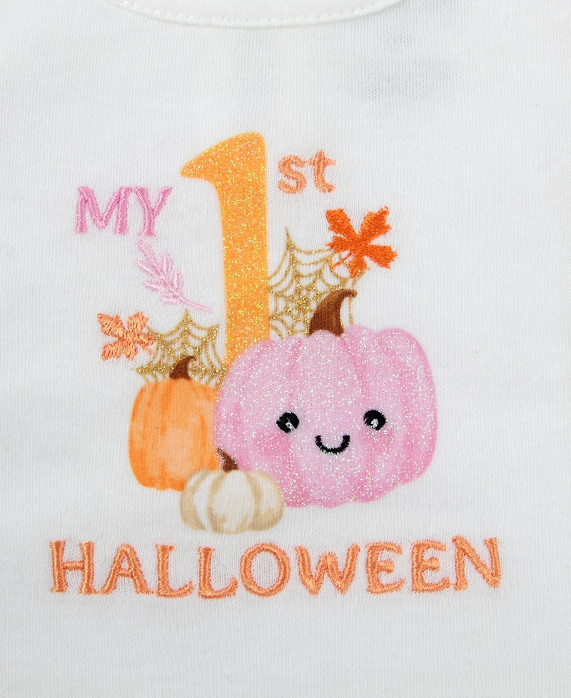 Baby Essentials Girls' My 1st Halloween Bodysuit, Skirts, Leg Warmers and Headband, 4-Piece Set