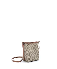 Pre-Owned Gucci Nano Gg Emblem Bucket Bag Gg Coated Canvas