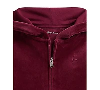 Polo Ralph Lauren Baby Girls' Lace Trim Velour Hoodie and Jogger Pants, 2-Piece Set