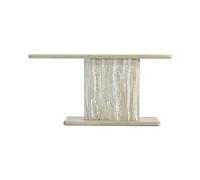 Bernhardt Arcadia 68" White Oak Wire-Brushed Clay Console Table