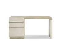 Bernhardt Arcadia 60" Oak & Raffia Wire-Brushed Clay Desk