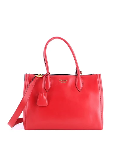 Pre-Owned Prada Medium Soft Bibliotheque Tote City Calfskin
