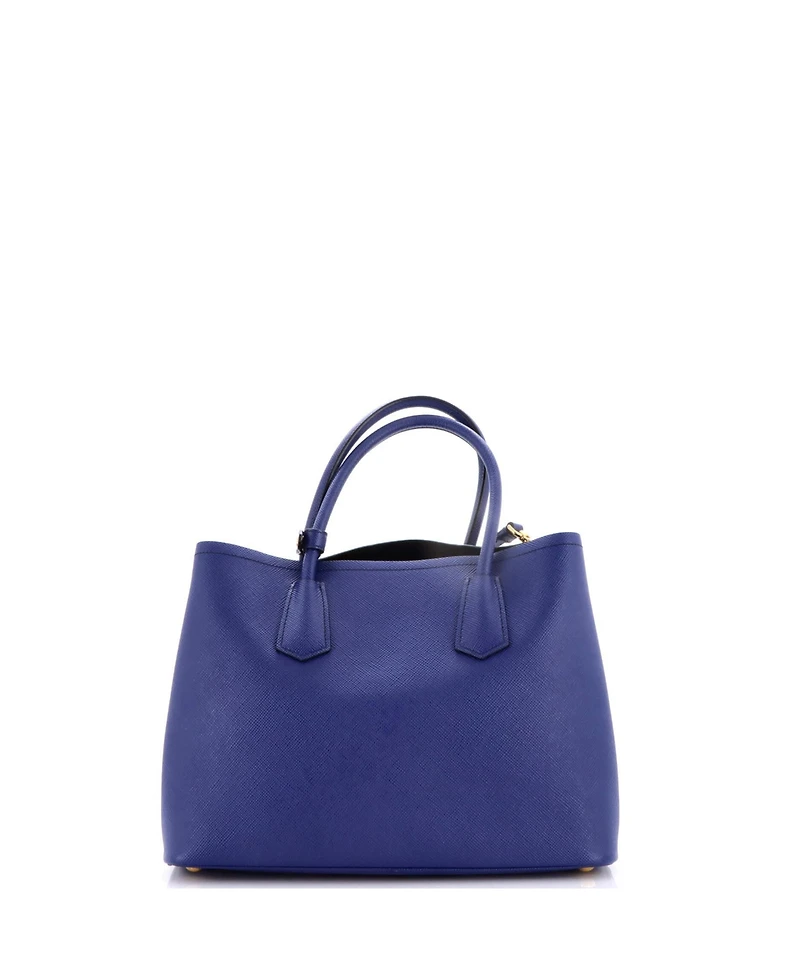 Pre-Owned Prada Medium Cuir Double Tote Saffiano Leather