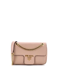 Pre-Owned Prada Small Pattina Flap Shoulder Bag Saffiano Leather