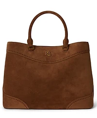 Lauren Ralph Suede Marcy Large Satchel Handbag