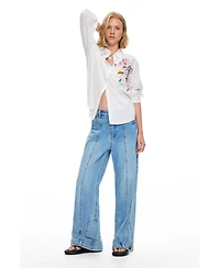 Desigual Women's Embroidered floral shirt