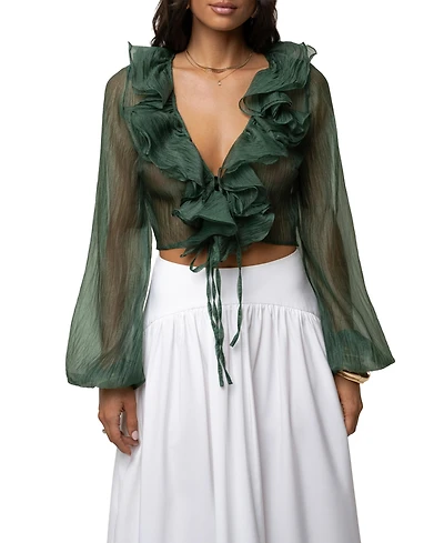 Jluxlabel Women's Delilah Ruffled Top