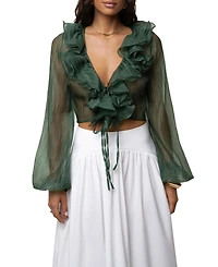 Jluxlabel Women's Delilah Ruffled Top
