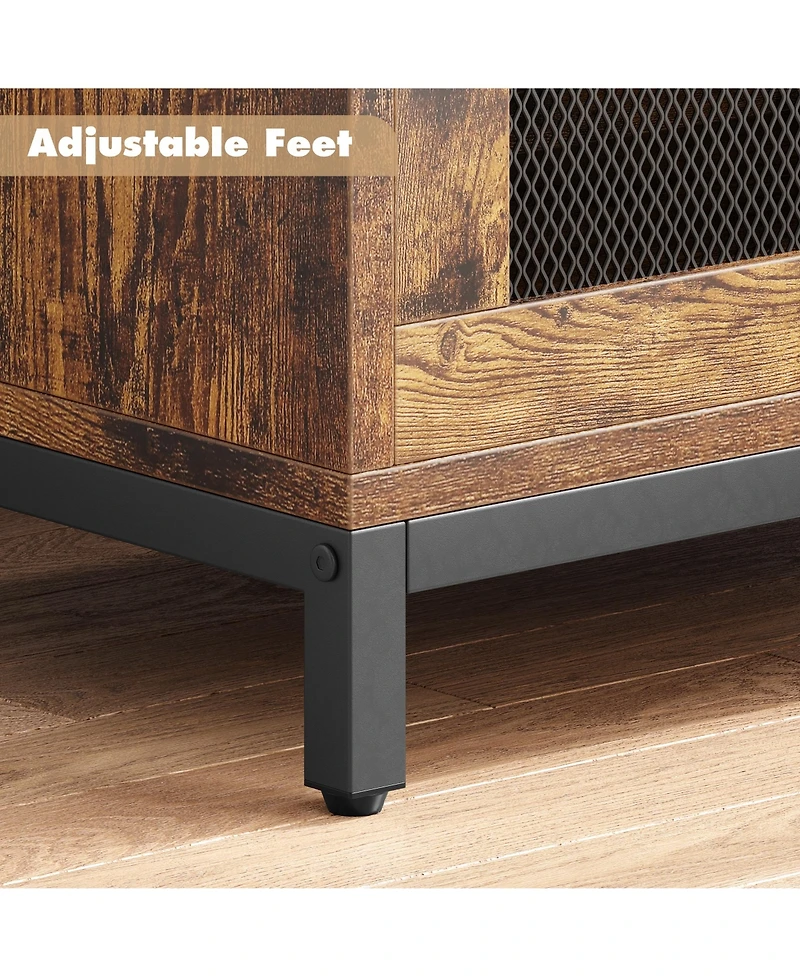 homfan Industrial 4-Tier Bookshelf with 2 Drawers, Tall Bookcase for Living Room, Bedroom and Home Office