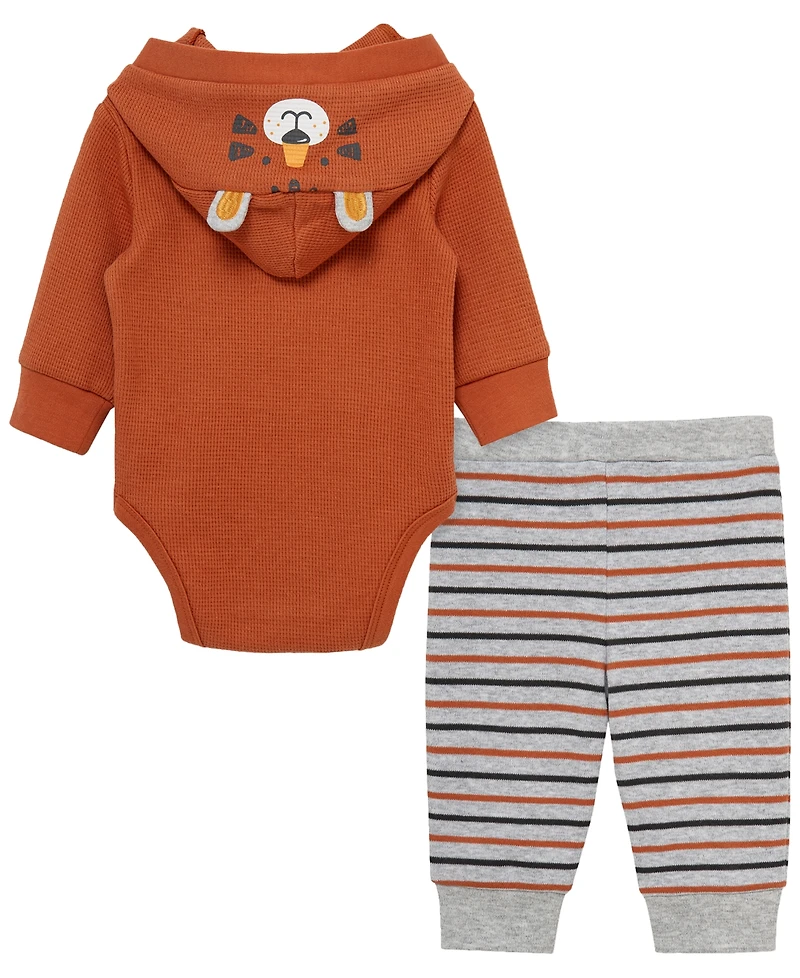 Little Me Baby Boys' Tiger Long-Sleeve Bodysuit and Pants, 2-Piece Set