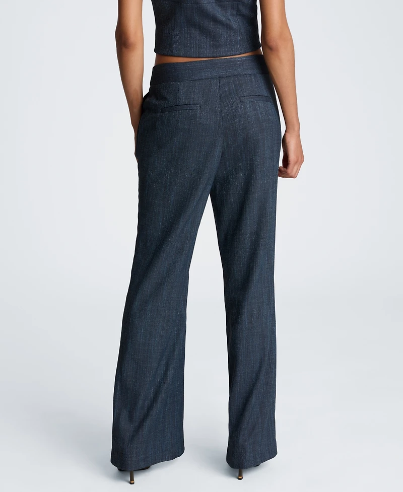 Kenneth Cole Women's High-Rise Slit Flare Pants