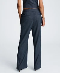 Kenneth Cole Women's High-Rise Slit Flare Pants