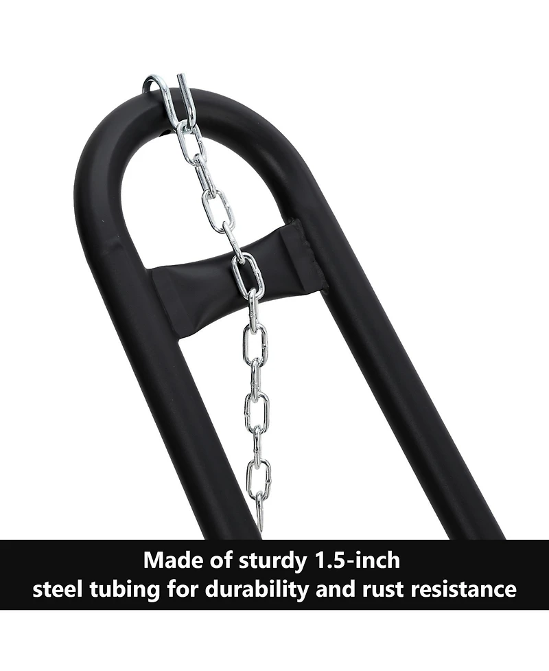 GarveeLife Heavy-Duty Steel C-Stand for Hanging Egg Chair or Hammock Collapsible Portable 330 lbs Capacity 360degree(s) Rotation Weather-Resistant