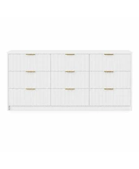 homfan 55" 9-Drawer Storage Cabinet Fluted Organizer Chest for Bedroom or Living Room