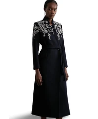 Karen Millen Women's Tailored Wool Double Breasted Midi Coat