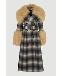 Karen Millen Women's Double Breasted Belted Midi Coat