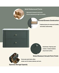 Sillysis 30" Wall-Mounted Bathroom Vanity with Acrylic Sink, Soft Close Drawers, Striped Cabinet, Two Handle Options