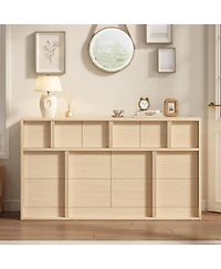 homfan 54" Storage Cabinet 7-Drawer Tv Stand for 65" Tv, Media Console for Living Room or Bedroom