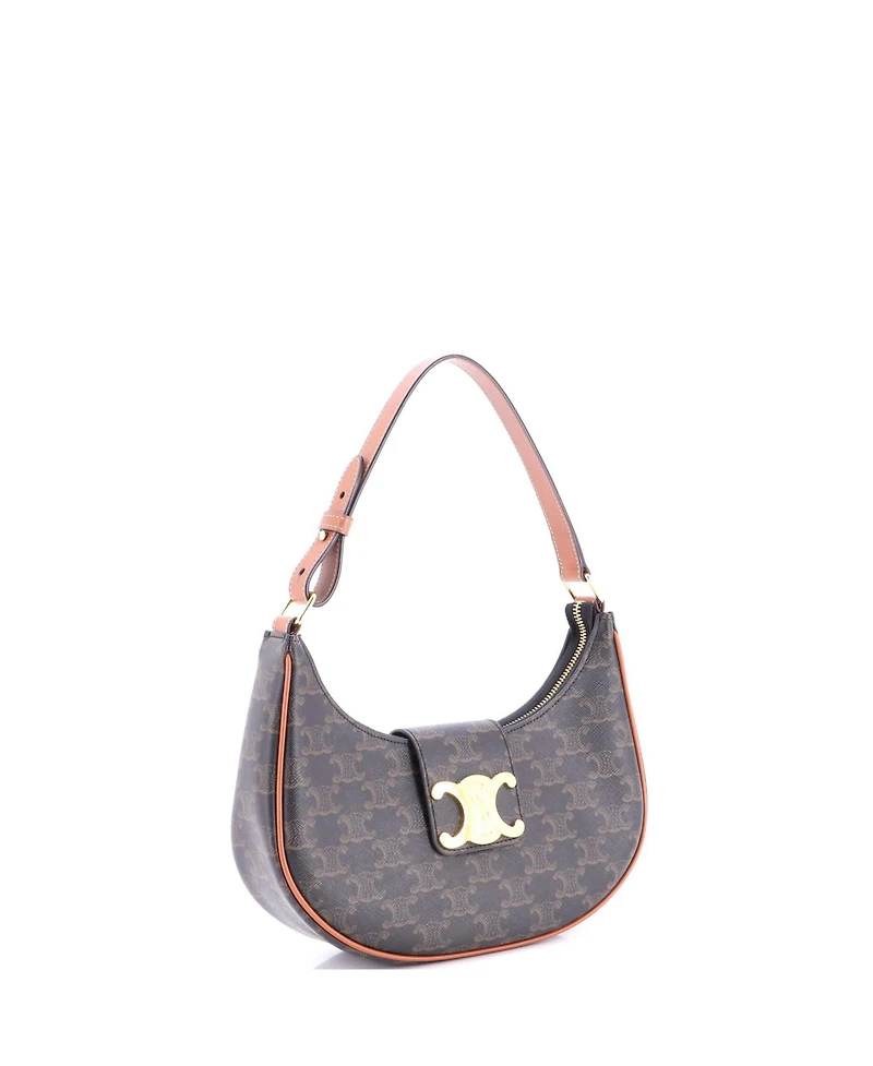 Pre-Owned Celine Ava Triomphe Bag Triomphe Coated Canvas