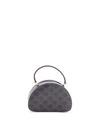 Pre-Owned Celine Half Moon Case Triomphe Coated Canvas with Leather