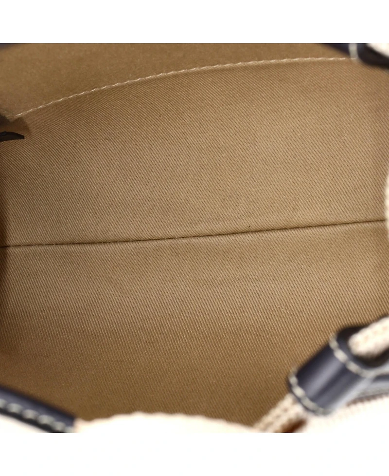 Pre-Owned Chloe Small Woody Tote Canvas with Leather