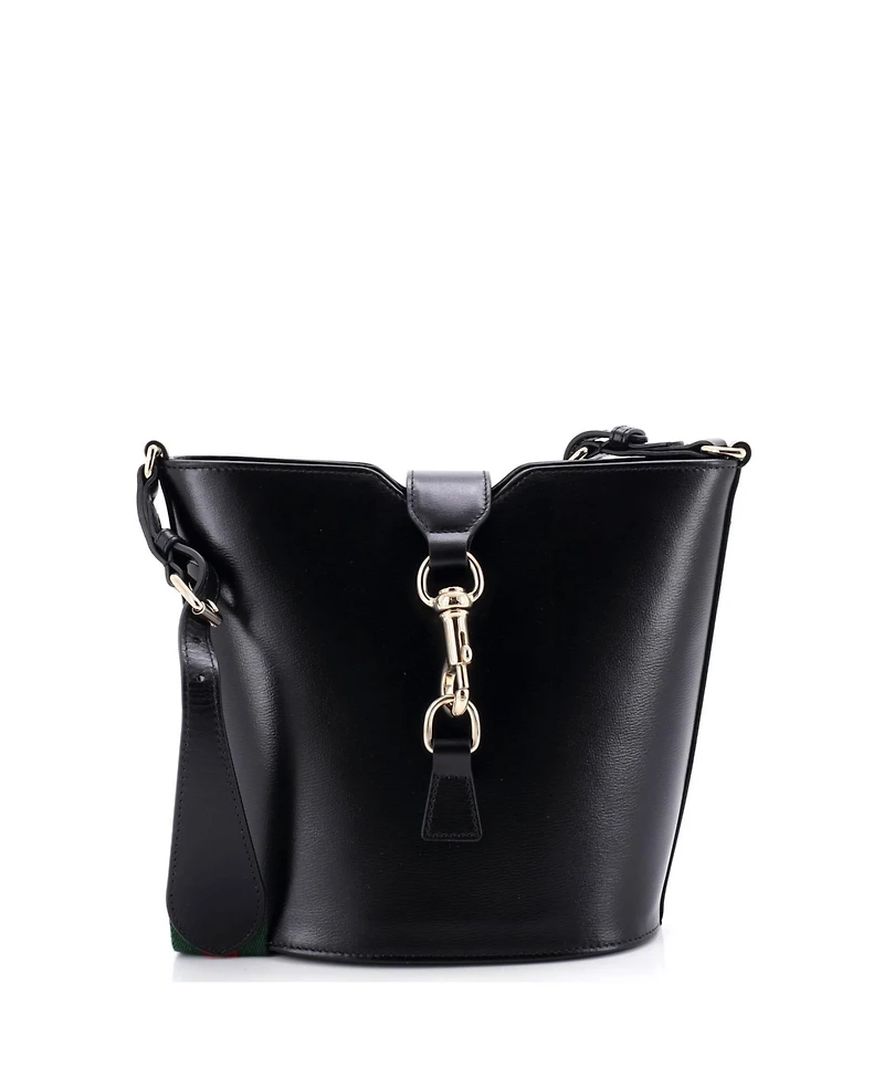 Pre-Owned Gucci Jackie Web Bucket Bag Leather