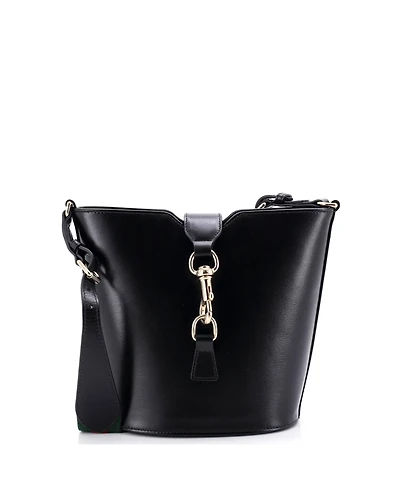 Pre-Owned Gucci Jackie Web Bucket Bag Leather