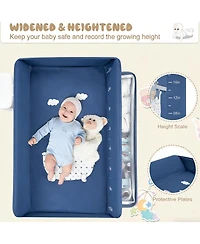 gaomon Baby Changing Table, Versatile Folding Changing Table with Wheels and 2 Drawers