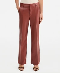 I.n.c. International Concepts Women's Faux Leather High-Rise Bootcut Pants, Macy's Exclusive