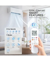 Sugift 8000 Btu 3-in-1 Portable Air Conditioner with Cool Dehumidifier Fan Sleep Mode