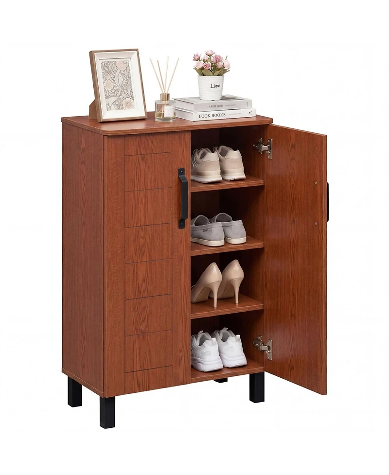 Slickblue Freestanding 5-Tier Shoe Rack Cabinet for Entryway and Closet Storage