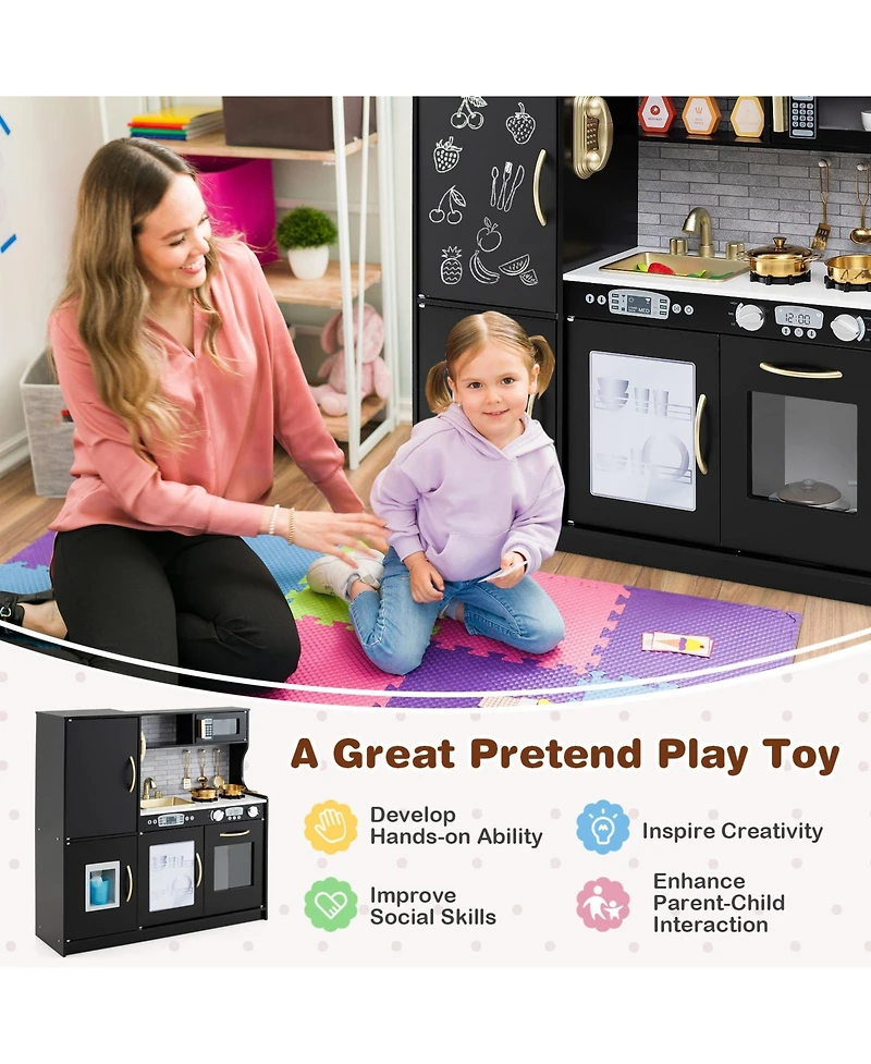 Toddler Pretend Play Kitchen Set for Boys and Girls Fun Cooking Toy Ages 3-6 Years Old